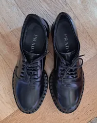 PRADA プラダ 約36.5 23.5 ダービーシューズ