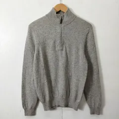 UNIQLO ユニクロ カシミヤ 100% ハーフジップ セーター cashmere プルオーバー グレー系 S B342