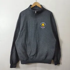 JERZEES ジャージーズ Nublend ハーフジップ スウェット 裏起毛 CAC SOONERTHON 古着 vintag グレー系 L B343