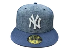 NEWERA (ニューエラ) 59FIFTY ニューヨーク・ヤンキース ウォッシュドデニム ベースボールキャップ MLB 7 55.8cm メンズ/027
