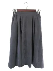 ショコラフィネローブ chocol raffine robe スカート ロング フレア コーデュロイ ゴムウエスト 無地 パープル系 サイズF QQQ