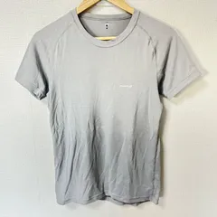 (^w^)b mont-bell モンベル ジオライン L.W. Tシャツ 半袖 アンダーシャツ インナー ウェア ポリエステル100% ロゴプリント 薄手 アウトドア トレッキング 登山 サイクリング ライトグレー メンズ サイズM