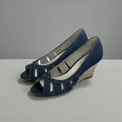 artemis by DIANA アルテミスバイダイアナ デニム地 ウェッジソール パンプス 23センチ 【送料込み】