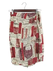 ボールジー BALLSEY トゥモローランド キュロット パンツ 巻きスカート風 ひざ丈 総柄 サイズ38 マルチカラー QQQ