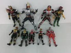 【TAKA73-06】☆未検品 仮面ライダー BIG フィギュア (ブレイド、アギド、ファイズ、オーズ、ゼロノス、キバ、ウィザード) ９体まとめてセット
