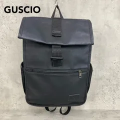 GUSCIO グッシオ 撥水かぶせバックパック デイパック フラップ リュックサック ビジネスバッグ PCバッグ 鞄 カバン 通勤 通学 仕事 旅行 出張 A4収納 大容量 ブラック 撥水加工 イタリア フィレンツェ 異素材 ★ ■■のサムネイル