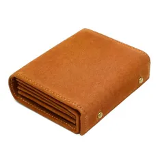 [魅mikawa] 二つ折り財布 メンズ 日本製 本革 牛革 ヌメ革 イタリアンレザー 箱型小銭入れ 小さい財布 箱状財布 大容量 L字 レディース 名入れ無料 コンパクト キャメル 茶色 緑 (キャメル(ご使用に支障のないすこし傷や色ムラや 6dc0ec7b