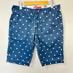 (^w^)b Dickies ディッキーズ ハーフパンツ ショートパンツ ドット柄 ポリエステル コットン 綿 アメカジ 古着MIX デイリー タウンユース アウトドア ネイビー 紺 メンズ サイズS