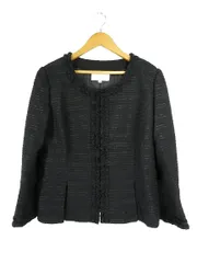 SAVIEM サビエム フォーマル ジャケット ノーカラー フリル サイズ 15 黒 QQQ