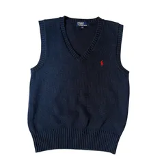 Polo by Ralph Lauren ポロバイラルフローレン ニットベスト ホースロゴ刺繍 Vネック キッズアパレル ネイビー 130