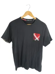 ブラックレーベルクレストブリッジ BLACK LABEL CRESTBRIDGE プルオーバー Tシャツ 半袖 胸ポケット ワンポイント 刺繍 ブラック サイズLL QQQ