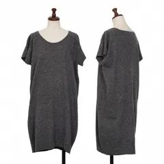 スナオクワハラsunao kuwahara 袖ボタンデザイン半袖ニットチュニック グレーM