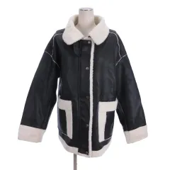 ページボーイ PAGE BOY エコレザー B-3BZ ジャケット ボア F ブラック ■FF