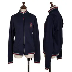 マリテフランソワジルボーMARITHE + FRANCOIS GIRBAUD エンブロイダリーポリトラックジャケット 紺S