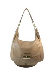 コーチ COACH 2way ショルダー ハンド バッグ  カバン レザー ホーボー ベージュ QQQ
