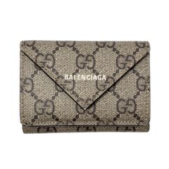 新品✨グッチ バレンシアガ 三つ折り財布 GG スプリーム ハッカー 
