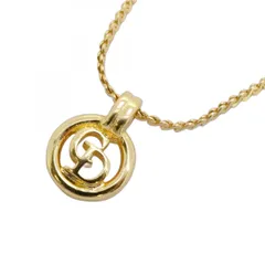 【6jbb0117-k】クリスチャンディオール ネックレス CDロゴ GPメッキ ゴールド【中古】レディース