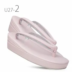 和装 草履 振袖 小紋 エナメル ピンク×シルバー 三枚芯 S〜3Lサイズ u27-2