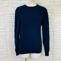 【極暖/カシミヤ100%】ユニクロ クルーネックセーター Sサイズ ネイビー 紺　6574