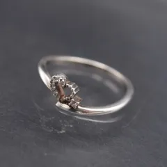 Q273 THE KISS ザ・キッス SILVER刻印 リング ハート デザイン シルバー 指輪 10号