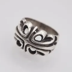 Q530 ヴィンテージ 925 MEXICO刻印 リング リリークロス デザイン シルバー 指輪 メキシカンジュエリー メキシコ製 20号