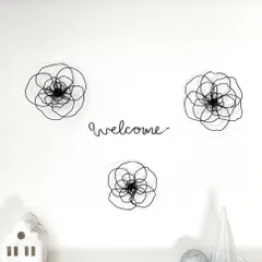壁面のお花＊3点セット＊ワイヤーアート
