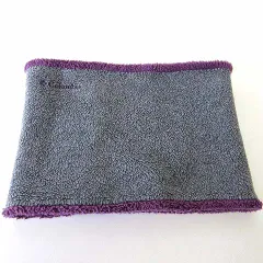 コロンビア Columbia ネックウォーマー スヌード マフラー ボア フリース ロゴ 刺繍 杢 グレー 紫 パープル