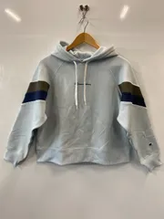 ピC163⚫︎champion⚫︎チャンピオン⚫︎パーカー⚫︎裏起毛⚫︎sizeM⚫︎水色×茶×青