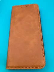 iPhone13ProMax ケース 手帳型 レザー ブラウン マグネット内蔵 カード収納 ミラー付き スタンド 新品