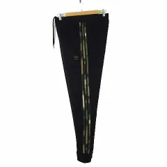 アディダスオリジナルス adidas originals パンツ スウエットパンツ ジョガーパンツ 迷彩 カモフラ柄 スリーライン ロゴ 刺繍 L 黒 ブラック カーキ 国内正規品 美品