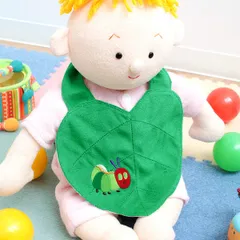 よだれかけ はらぺこあおむし ビブ スタイ ベビーエプロン キャラクター （ ベビースタイ 前掛け ベビー エプロン 赤ちゃん 新生児 お食事エプロン ワンタッチ 出産祝い プレゼント )