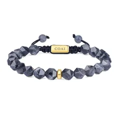 【新品】 [コアイ] 8mm ラブラドライト ワイルドカット お守り パワーストーン ブレスレット メンズ