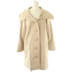 インディヴィ INDIVI アンゴラウール混ロングコート 38 ライトベージュ /DO ■OS