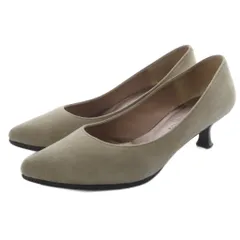 銀座かねまつ GINZA Kanematsu スウェード ポインテッドトゥ パンプス ハイヒール ポインテッドトゥ 23.5cm 茶