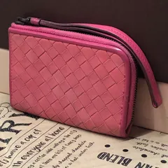 ボッテガヴェネタ コインケース 革 カード 小銭 財布 イントレ ピンク GA147