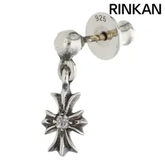 クロムハーツ  TNY E CH PLS DIA/タイニーECHプラスドロップ 1ダイヤ/シルバーピアス メンズ