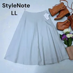 新品　ベルメゾン　StyleNote スタイルノート　フレアスカート　ライトブルー　水色　大きいサイズ　LL
