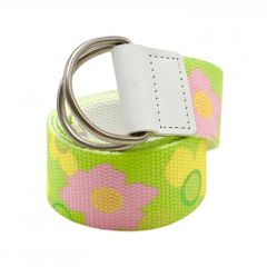 [Excellent Condition] Pearly Gates Ring Belt, Light Green x Pink Floral Pattern, Women's Golf Wear