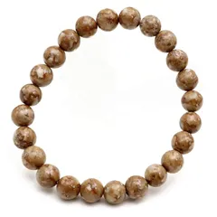 【新品】 [GOLD STONE] 姫川薬石 ブレスレット 8mm 新潟県 糸魚川産 日本の銘石 証明書付き 内径 約14.5cm