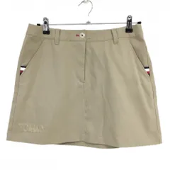 トミーヒルフィガーゴルフ スカート ベージュ 一部トリコロール レディース L ゴルフウェア Tommy Hilfiger Golf