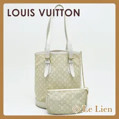 【質屋】【中古】 ルイヴィトン トートバッグ バケットPM  モノグラム・ミニラン M95316 ベージュ ホワイト レディース かわいい ショルダーバッグ  ヴィトン Louis Vuitton 正規品 質流れ 返品不可