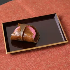 銘々皿 溜渕金 漆器 長角 和菓子 皿 食器 日本製 （ プレート 和食器 菓子皿 和風 食洗機対応 プラスチック 電子レンジ対応 長角皿 山中塗 ）