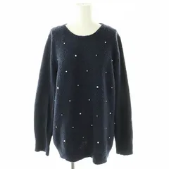 グローブ grove ニット セーター パール ラメ L ネイビー /DO ■OS ■GY139 ■AX