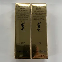 G1480 K Yves Saint Laurent イヴサンローラン ルージュ ヴォリュプテシャイン  No.107 3.2g 2点セット