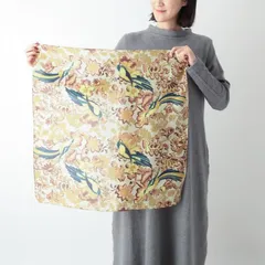 artipur スカーフ シルク おしゃれ 正方形 女性 レディース 40代 50代 60代 60×60 薄手 春 夏 秋 冬 ギフト プレゼント ベージュ 絹 花柄 鳥