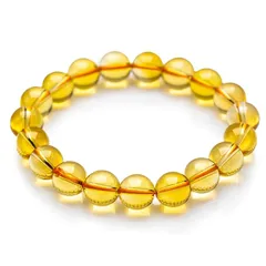 【新品】 [京珠堂] ゴールドシトリン ブレスレット パワーストーン AAA 金運 財産運 黄水晶 誕生石 11月 (10ｍｍ，18ｃｍ)