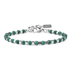 【新品】 [GAVU] [ガーブ] マラカイト ステンレス パワーストーンブレスレット メンズ 1