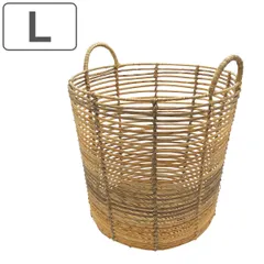 バスケット トーク PEPP ラウタ ラウンドL （ かご ラタン風 収納 カゴ 丸 円形 直径31.5cm 高さ36cm ランドリーバスケット プランターカバー 小物収納 丈夫 収納かご おしゃれ 持ち手付き リビング 洗面所 アジアン雑貨 見せる収納 ）