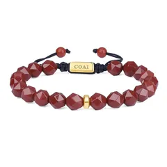 【新品】 [コアイ] 8mm レッドジャスパー ワイルドカット お守り パワーストーン ブレスレット メンズ