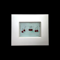 谷岡経津子 さくらんぼ 3号 油彩 油画 油絵 肉筆 原画 直筆サイン 共